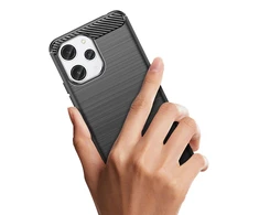 Hurtel Flexible carbon pattern case Xiaomi Redmi 12 Carbon dėklas – dėklas telefonui juodos spalvos