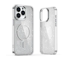 Hurtel Glitter dėklas su MagSafe skirtas Samsung Galaxy A36 5G – Baltas