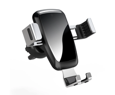 Hurtel Automobilinis telefono laikiklis oro grotelėms juodos spalvos (YC08)