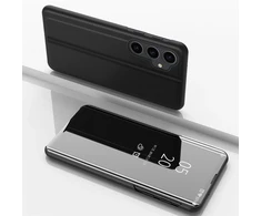 Hurtel Hard atverčiamas Samsung Galaxy S23 FE Clear View – dėklas telefonui juodos spalvos