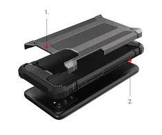 Hurtel Hibrid dėklas skirtas Samsung Galaxy A03s, juodas
