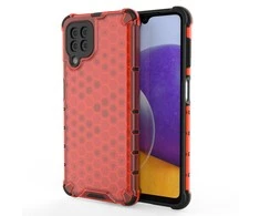 Hurtel Honeycomb dėklas skirtas Samsung Galaxy A22 4G, raudonas