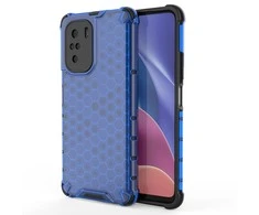 Hurtel Honeycomb dėklas skirtas Xiaomi Redmi K40 Pro+ / K40 Pro / K40 / Poco F3, mėlynas