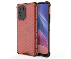 Hurtel Honeycomb dėklas skirtas Xiaomi Redmi K40 Pro+ / K40 Pro / K40 / Poco F3, raudonas