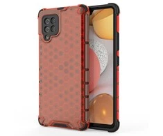 Hurtel Honeycomb dėklas skirtas Samsung Galaxy A42 5G, raudonas