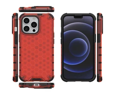 Hurtel Honeycomb dėklas skirtas iPhone 13 Pro, raudonas