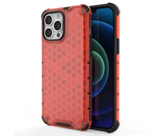 Hurtel Honeycomb dėklas skirtas iPhone 13 Pro Max, raudonas