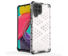 Hurtel Honeycomb dėklas skirtas Samsung Galaxy M53 5G, skaidrus