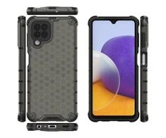 Hurtel Honeycomb dėklas skirtas Samsung Galaxy A22 4G, juodas