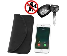 Hurtel Anti-theft dėklas skirtas Car Keys Phone Radio Blocking Faraday Box Faraday Cage 20cm x 11cm juodos spalvos