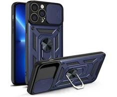 Hurtel Hybrid Armor Camshield dėklas skirtas iPhone 13 Pro, mėlynas
