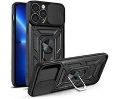 Hurtel Hybrid Armor Camshield dėklas skirtas iPhone 13 Pro, juodas