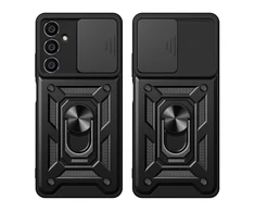 Hurtel Hybrid Armor Camshield Samsung M54 su camera – dėklas telefonui juodos spalvos