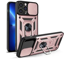 Hurtel Hybrid Armor Camshield dėklas skirtas iPhone 13 Pro Max, rožinis