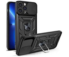 Hurtel Hybrid Armor Camshield dėklas skirtas iPhone 13 Pro, juodas