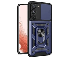 Hurtel Hybrid Armor Camshield dėklas skirtas Samsung Galaxy S23+, mėlynas