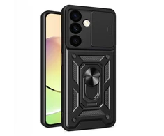 Hurtel Hybrid Armor Camshield Xiaomi POCO C65 / Redmi 13C Armored Camera Protector – dėklas telefonui juodos spalvos