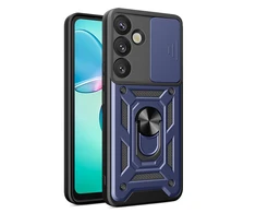 Hurtel Hybrid Armor Camshield Samsung Galaxy S25 Plus – dėklas telefonui mėlynos spalvos