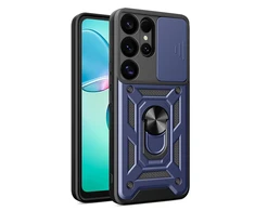 Hurtel Hybrid Armor Camshield Samsung Galaxy S25 Ultra – dėklas telefonui mėlynos spalvos