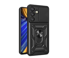 Hurtel Hybrid Armor Camshield Samsung Galaxy S25 – dėklas telefonui juodos spalvos