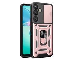 Hurtel Hybrid Armor Camshield Samsung Galaxy S25 Plus – dėklas telefonui rožinės spalvos