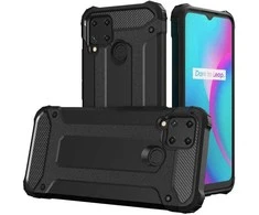 Hybrid Armor case Realme 10 5G / Realme 9i 5G armored hybrid case dėklas telefonui juodos spalvos