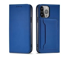 Hurtel Magnet atverčiamas dėklas skirtas iPhone 14, mėlynas