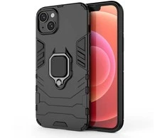 Hurtel Ring Armor case Apple iPhone 14 Plus armored cover magnetic holder ring dėklas telefonui juodos spalvos