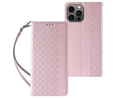 Hurtel Magnet Strap dėklas su dirželiu skirtas iPhone 14 Plus, rožinis