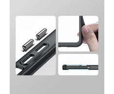Hurtel iPhone 15 Plus Outer Space sustiprintas lankstus rėmelis – dėklas telefonui raudonos spalvos