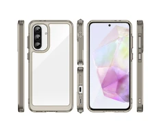 Hurtel Outer Space Samsung Galaxy A56 Cover with Flexible Frame – Semi-dėklas telefonui skaidrus, dėklas telefonui juodos spalvos