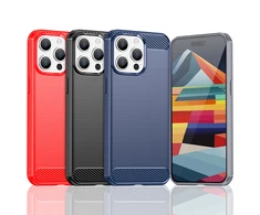 Hurtel Flexible carbon pattern Apple iPhone 15 Pro Max Carbon – dėklas telefonui juodos spalvos