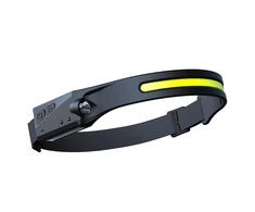 Hurtel LED priekinis žibintas su IPX4 judesio jutikliu USB-C 1200 mAh - juodas