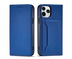 Hurtel Magnet Card dėklas skirtas iPhone 12, mėlynas