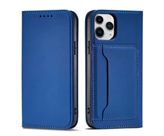 Hurtel Magnet Card dėklas skirtas iPhone 12 Pro Max, mėlynas