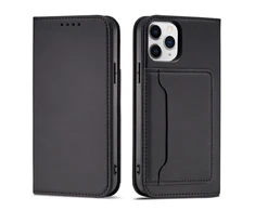Hurtel Magnet Card dėklas skirtas iPhone 12 Pro, juodas