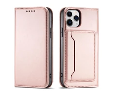 Hurtel Magnet Card dėklas skirtas iPhone 12 Pro Max, rožinis