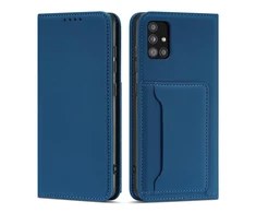 Hurtel Magnet Card dėklas skirtas Samsung Galaxy A13 5G, mėlynas