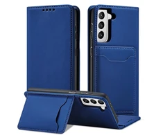 Hurtel Magnet Card dėklas skirtas Samsung Galaxy S22 + (S22 Plus), mėlynas