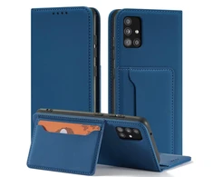 Hurtel Magnet Card dėklas skirtas Samsung Galaxy A13 5G, mėlynas