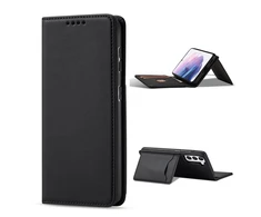 Hurtel Magnet Card dėklas skirtas Samsung Galaxy S22 + (S22 Plus), juodas