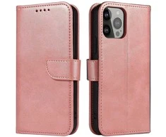 Hurtel Magnet dėklas case Samsung Galaxy S23+ flip cover wallet stand dėklas telefonui rožinės spalvos