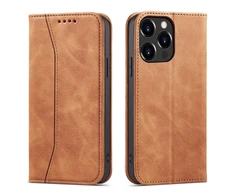 Hurtel Magnet Fancy dėklas, skirtas iPhone 13 Pro Max, rudas