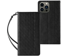 Hurtel Magnet Strap dėklas su dirželiu skirtas Samsung Galaxy S23+, juodas