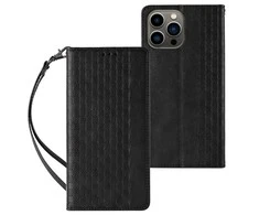 Hurtel Magnet Strap dėklas su dirželiu skirtas Samsung Galaxy S23, juodas