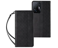 Hurtel Magnet Strap dėklas su dirželiu skirtas Xiaomi Redmi Note 11 Pro, juodas