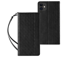 Hurtel Magnet Strap dėklas su dirželiu skirtas iPhone 12, juodas