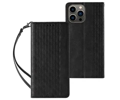 Hurtel Magnet Strap dėklas su dirželiu skirtas iPhone 12 Pro Max, juodas