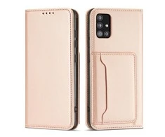 Hurtel Magnet Card dėklas skirtas Samsung Galaxy A13 5G, rožinis