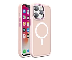 Hurtel Magnetic Color Matte Apple iPhone 15 Pro Max – dėklas telefonui rožinės spalvos